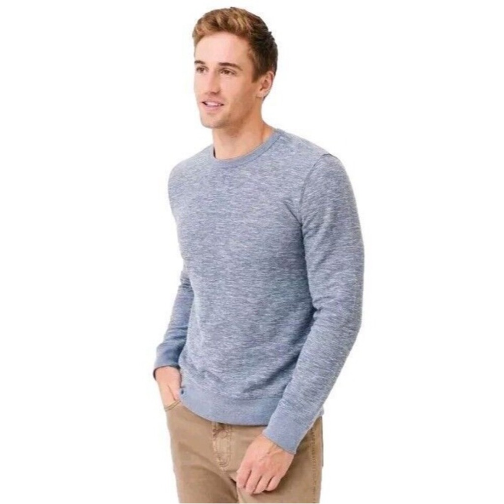 J. Crew - Men's Crewneck Long Sleeve Thermal Shirt In Silver Sky Blue